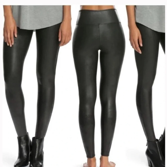 Spanx Faux Leather Leggings Sz S - Picture 1 of 6